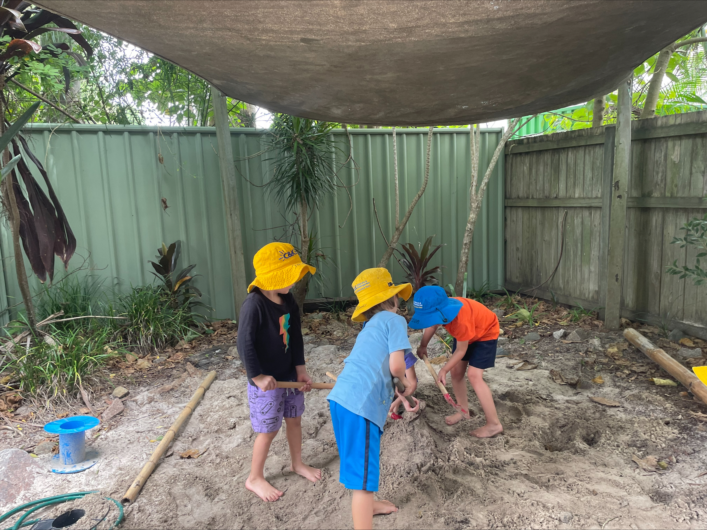 Kindy children playing in the sandpit