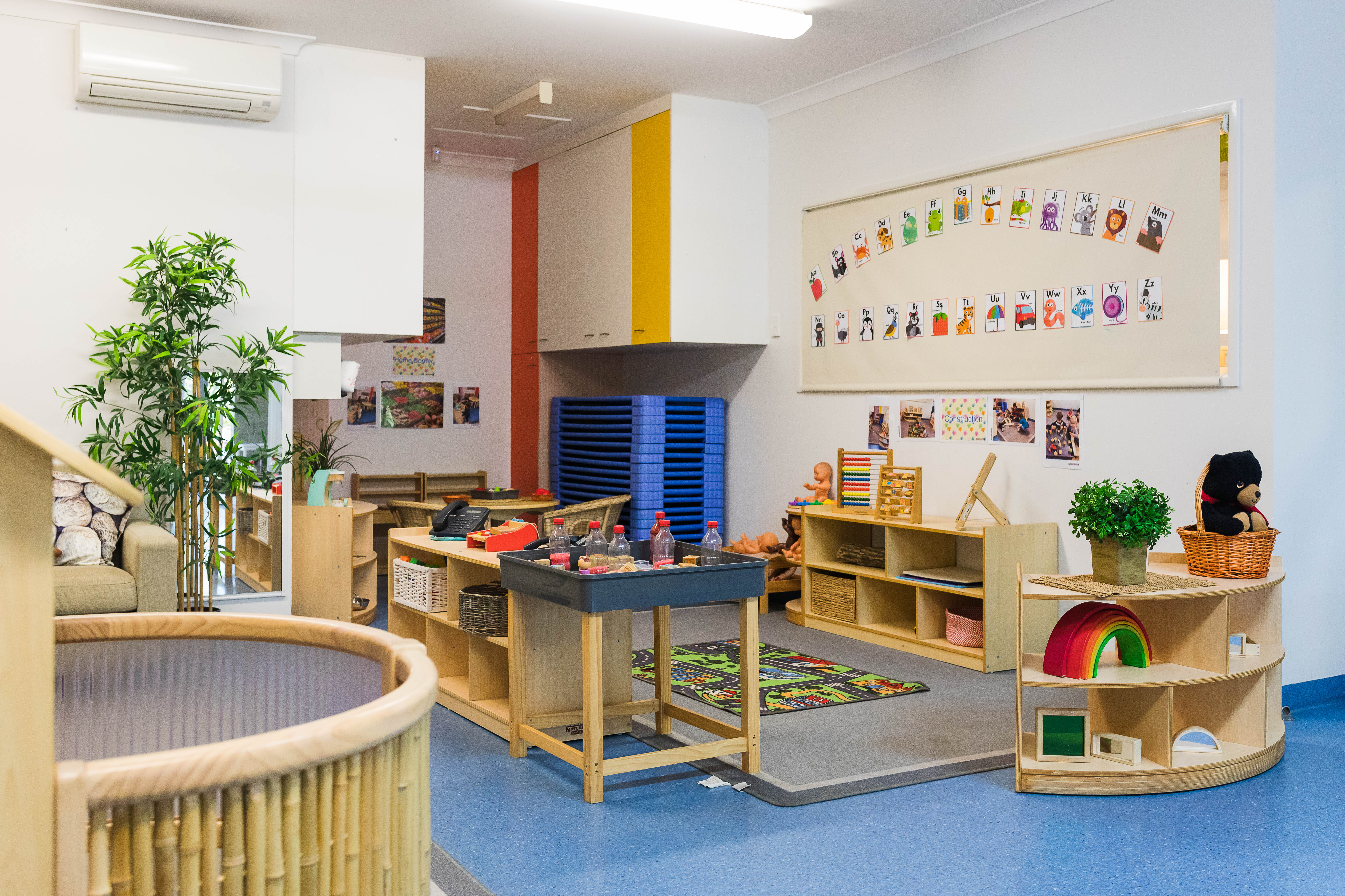 Inside childcare centre with activities