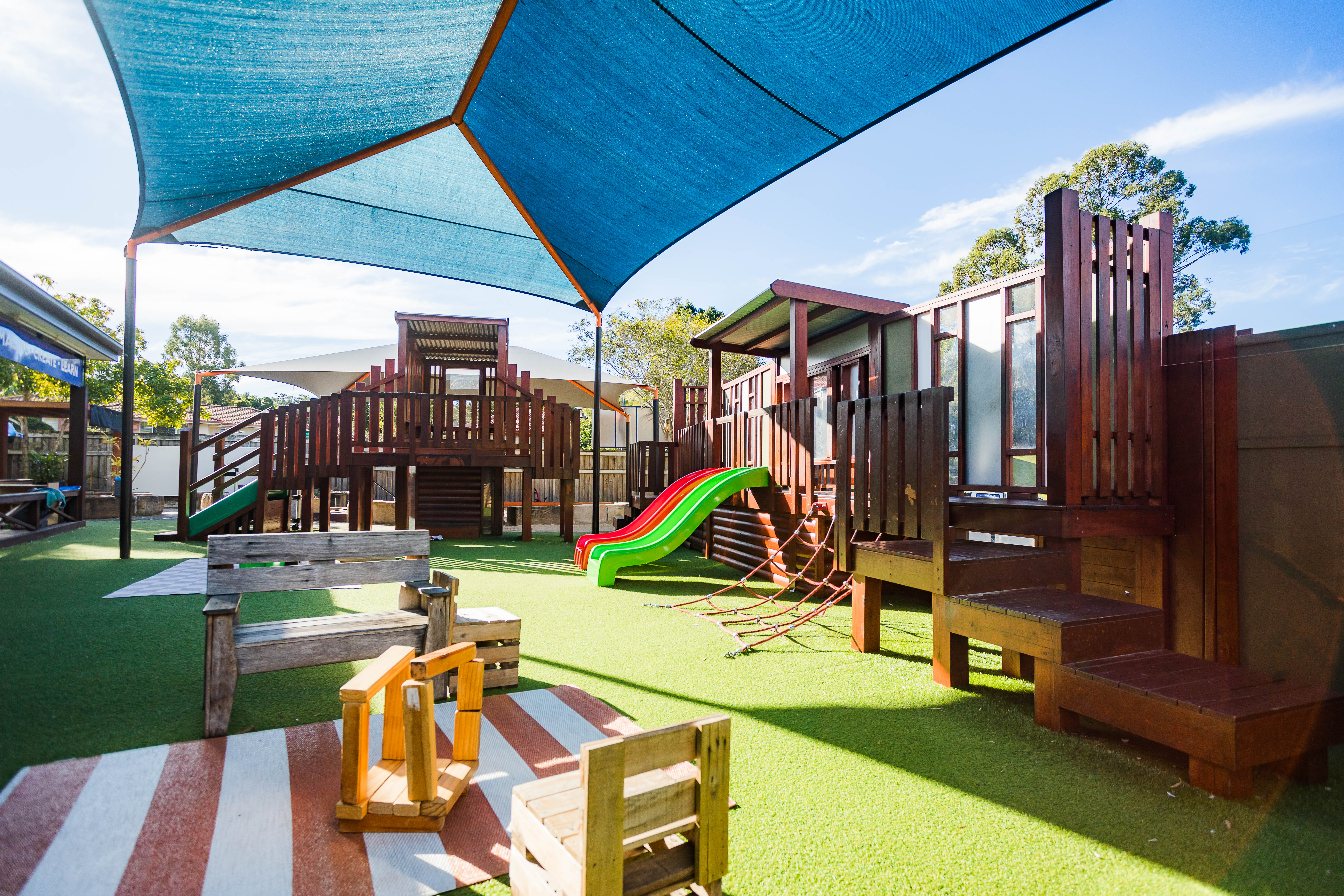 large wooden playground