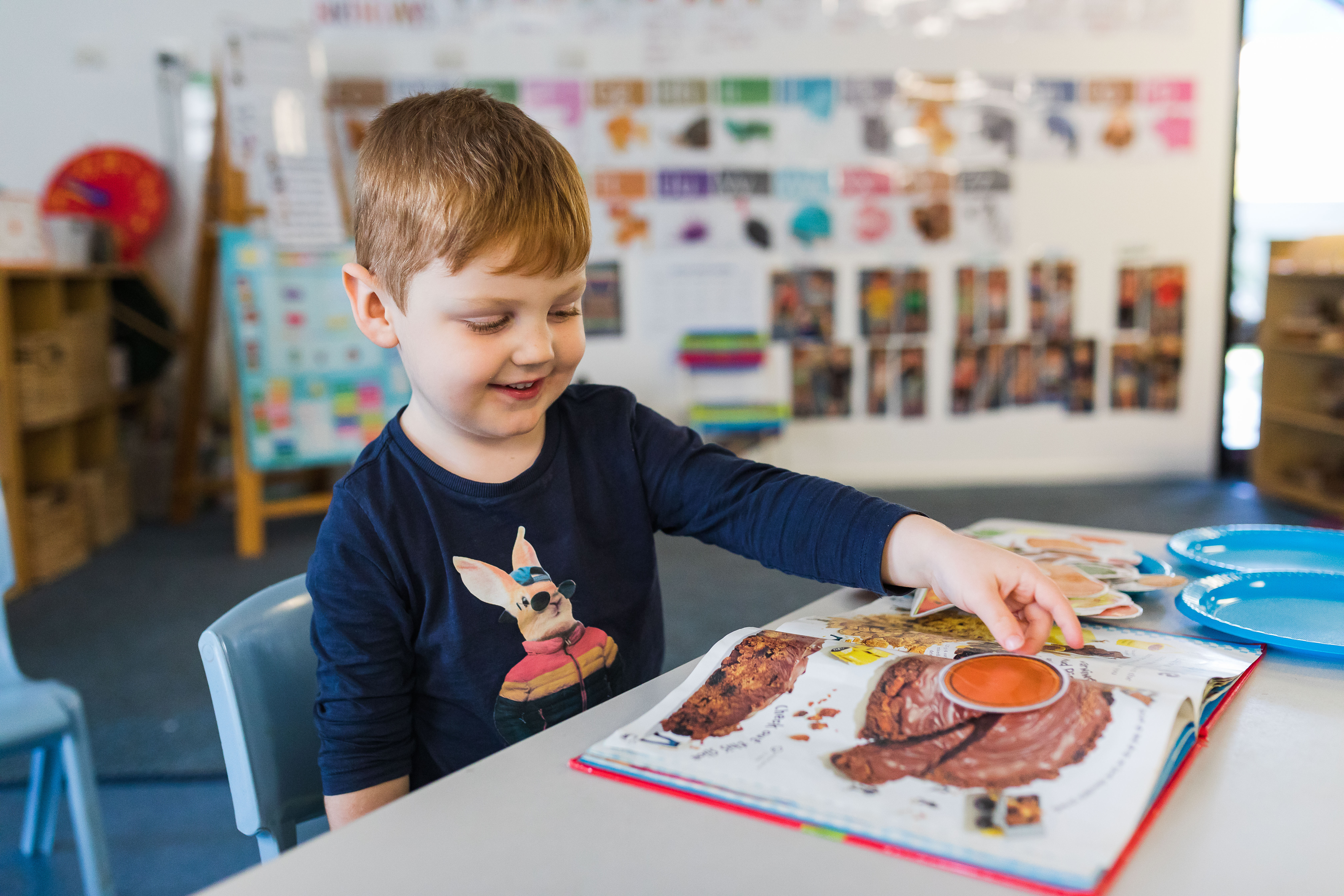 child with book inside
