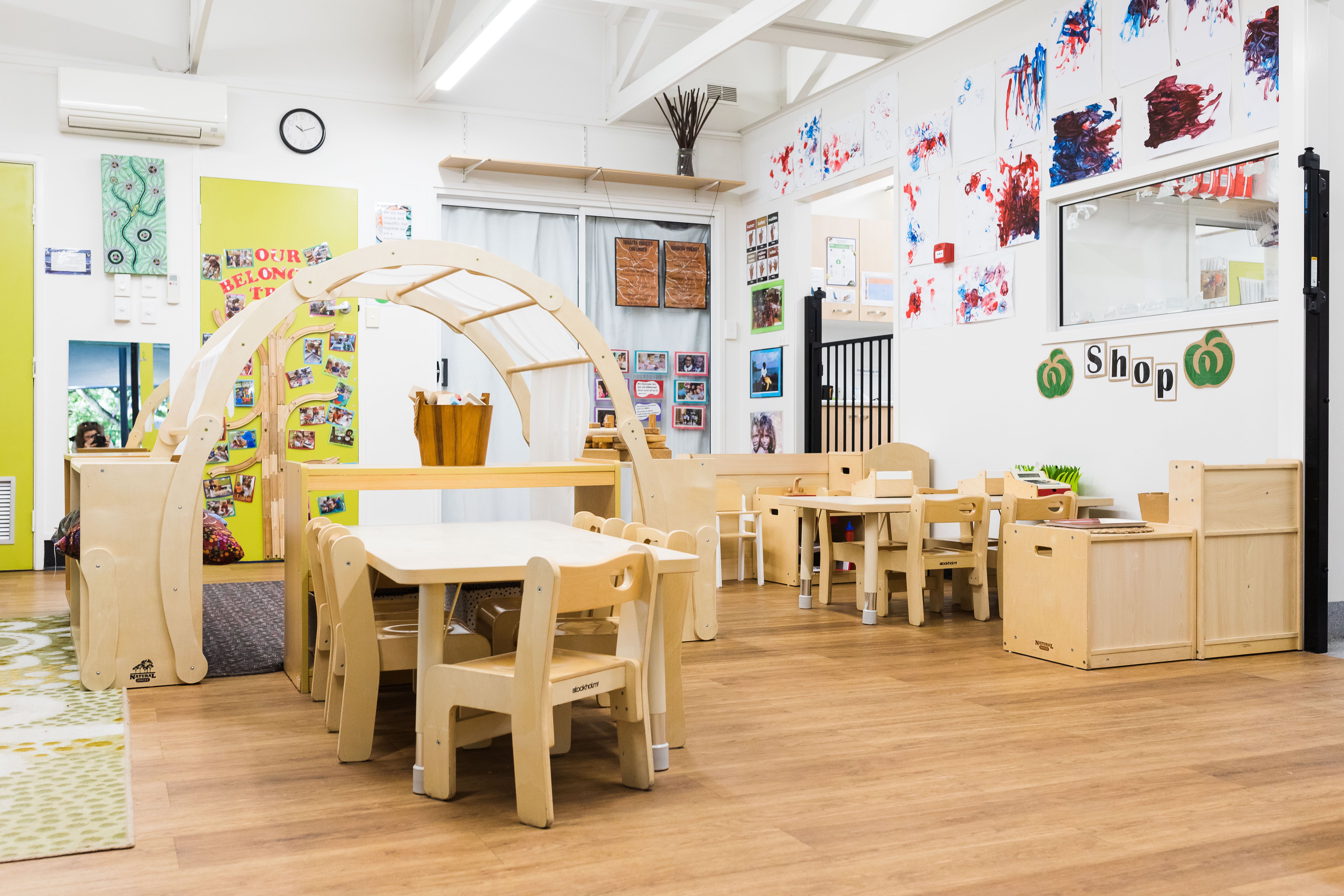 Indoor area with childrens furniture