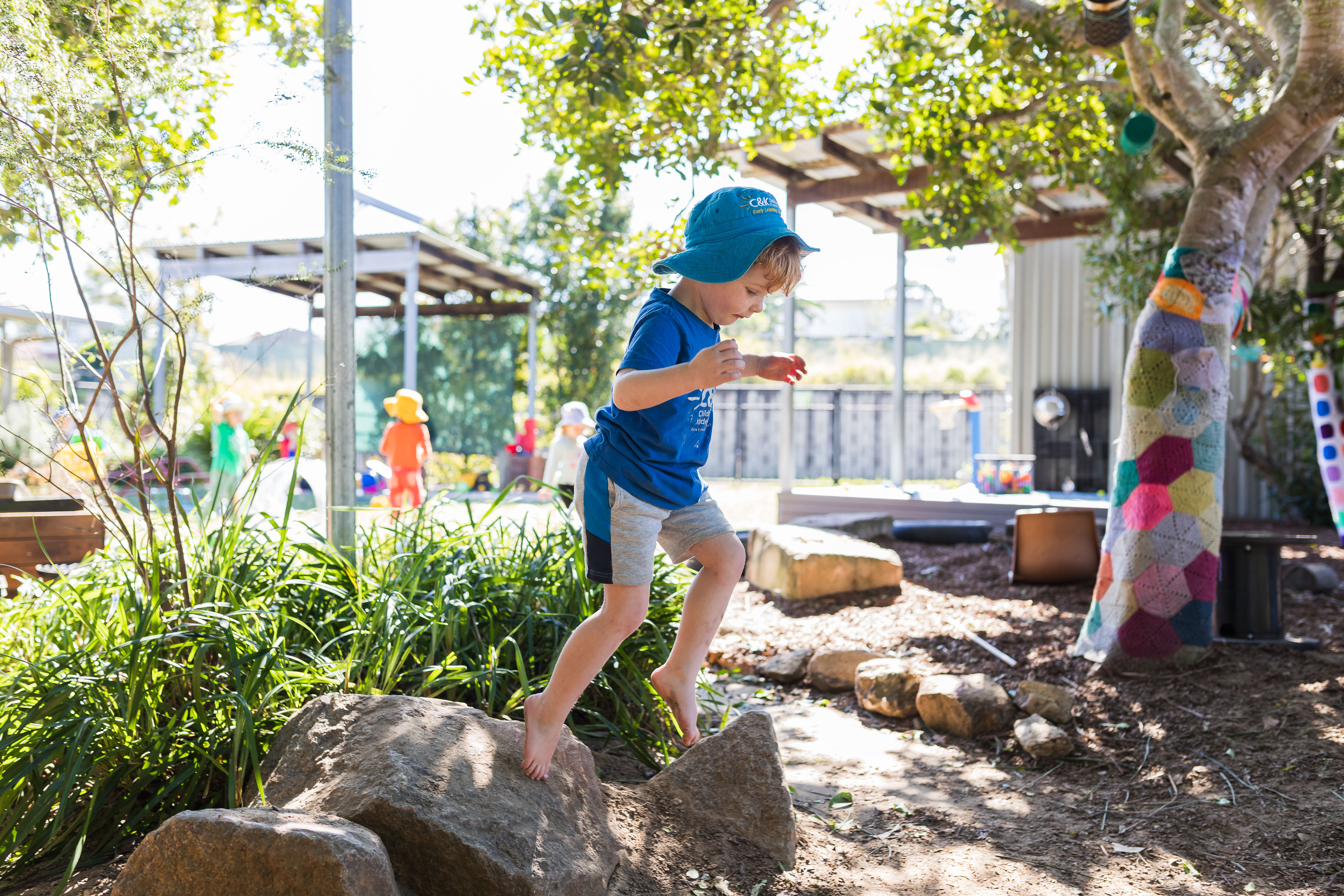 child playing outside