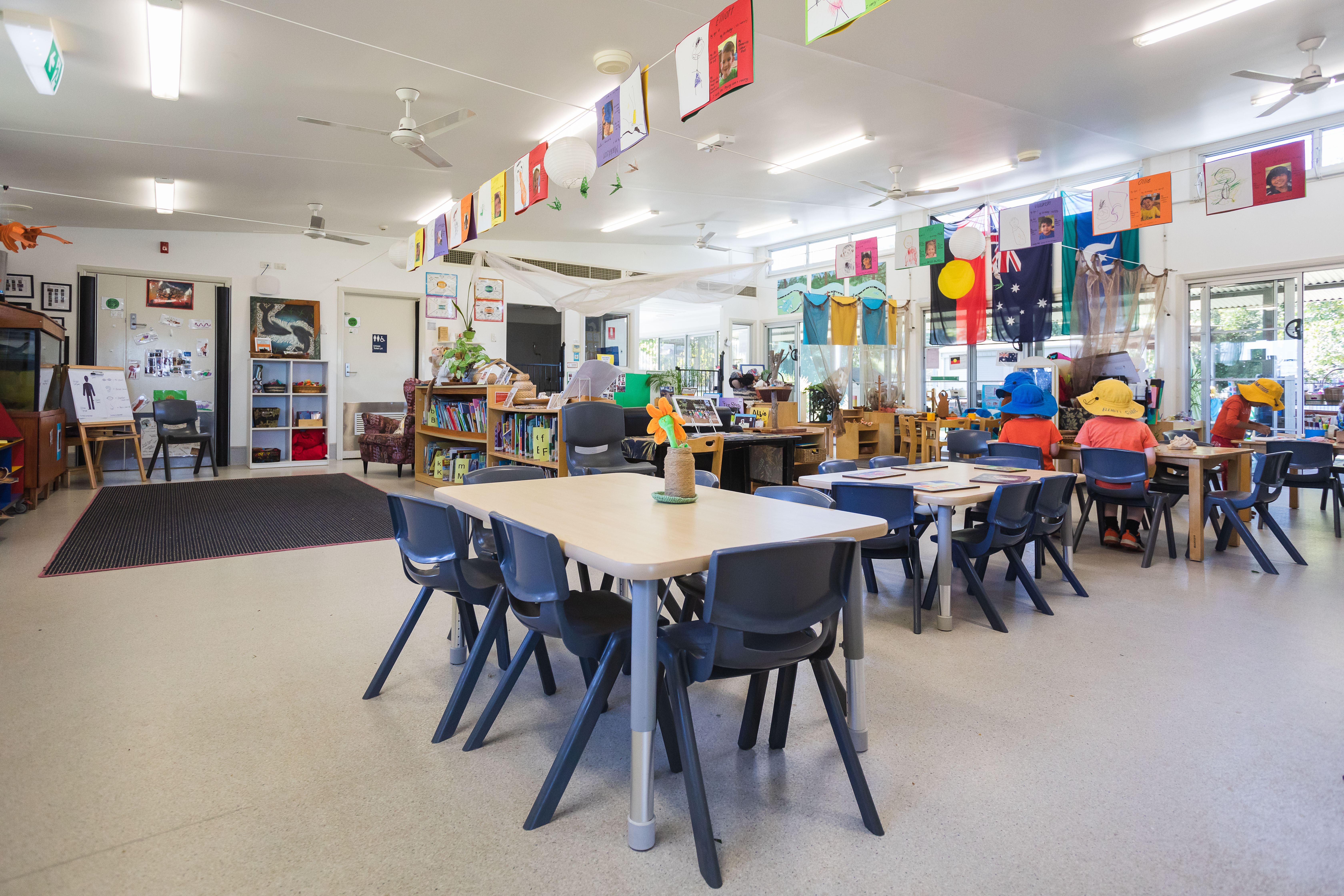 Indoor space with children furniture