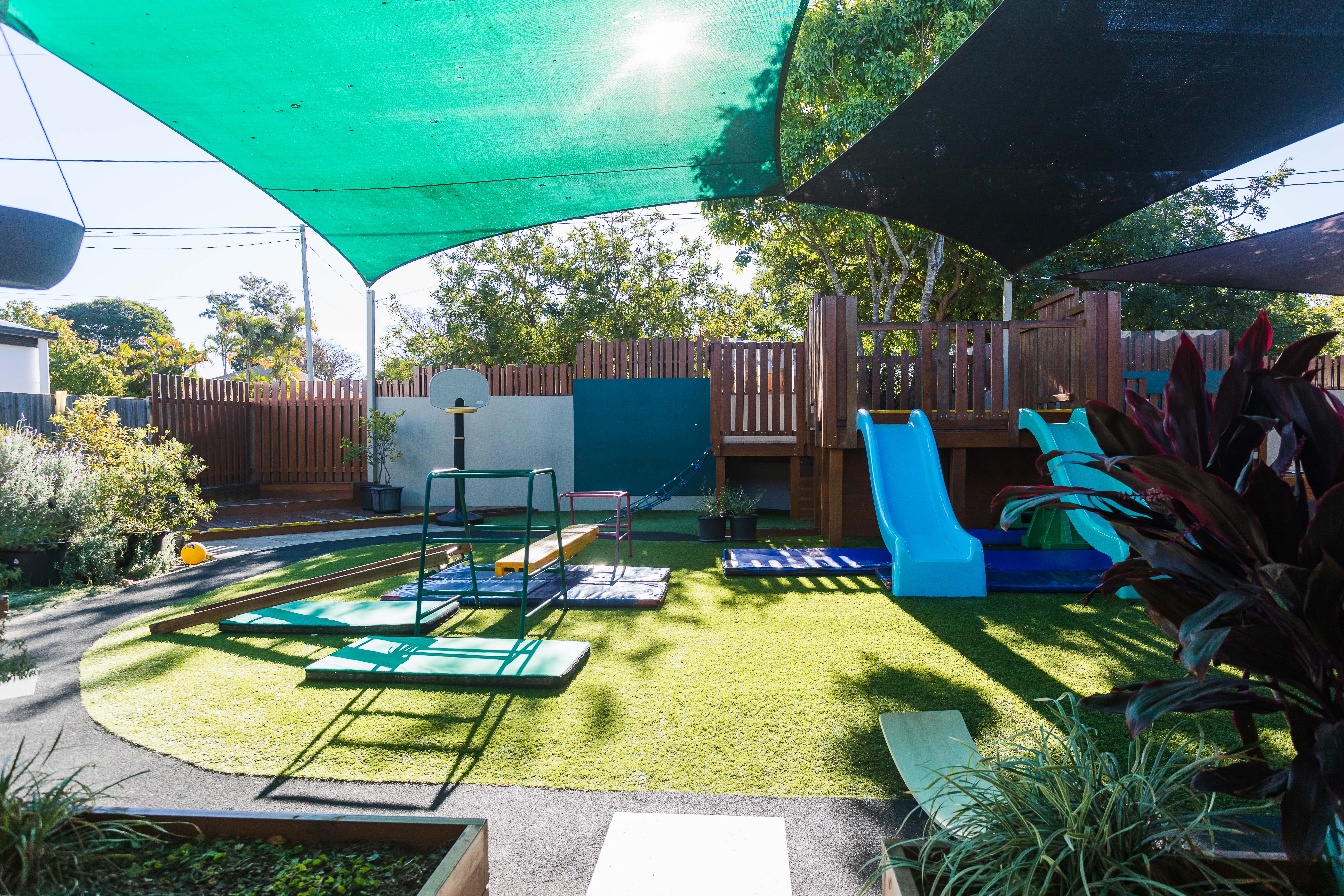 Large playground and outdoor area