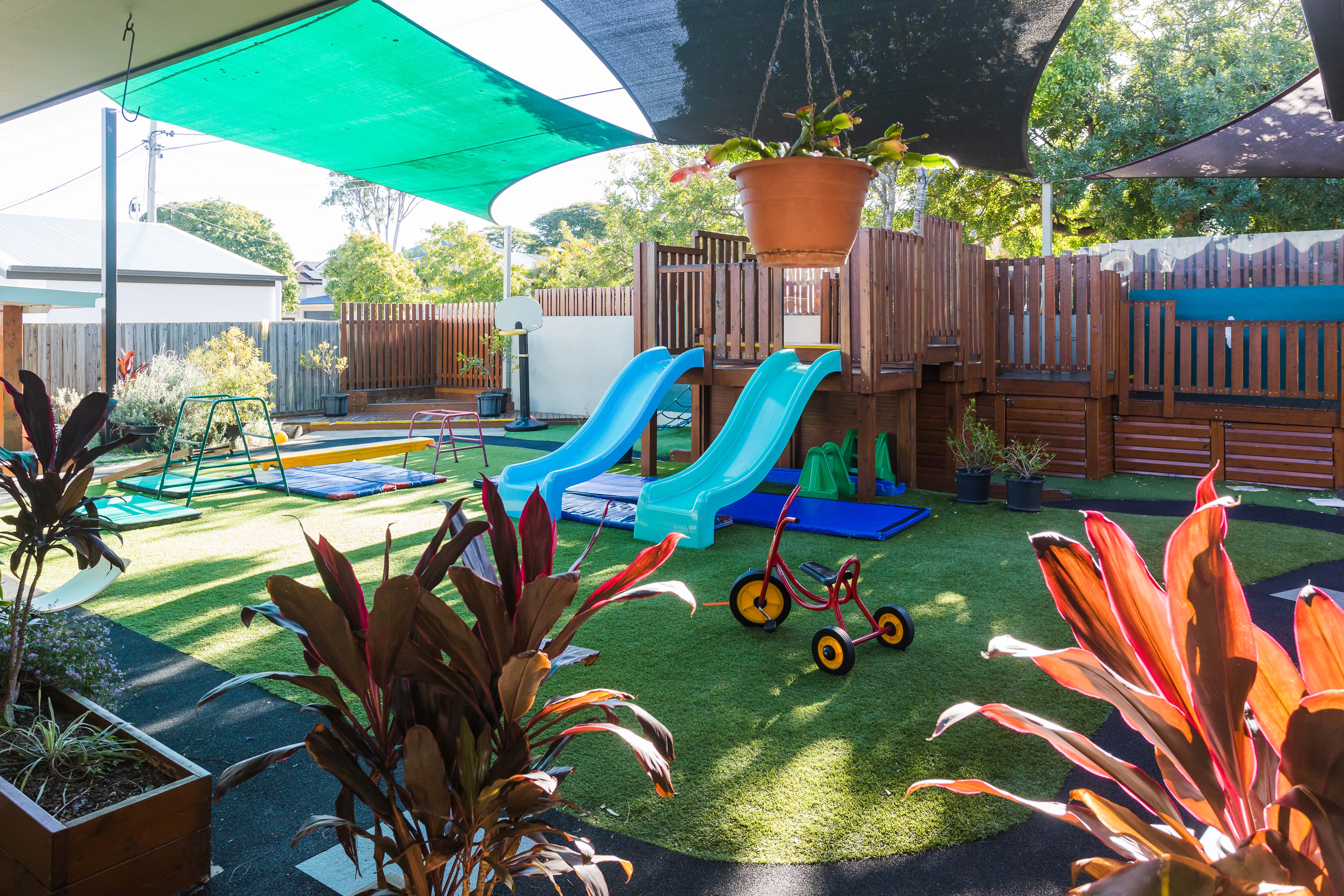 Large playground and outdoor area
