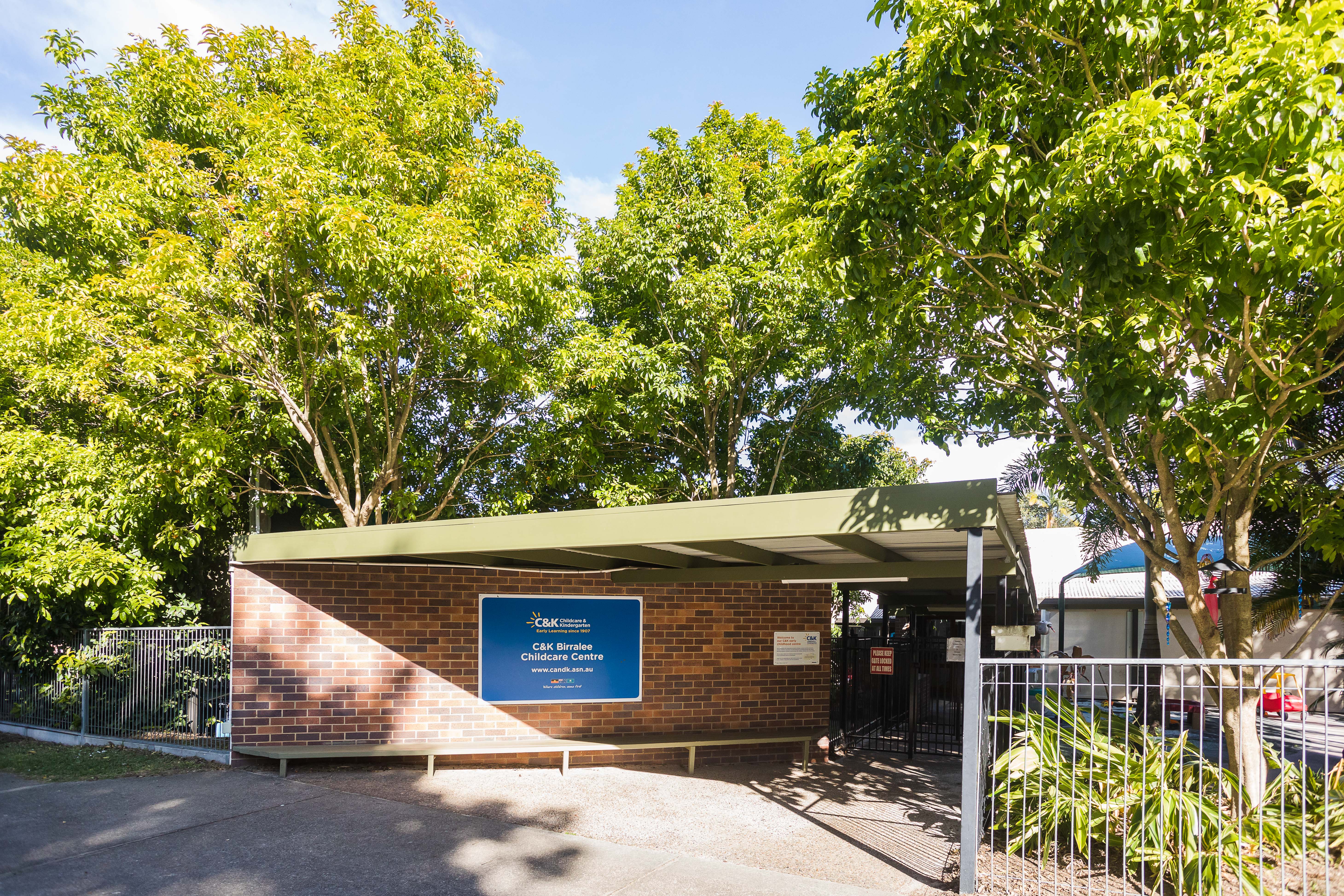 entrance to childcare centre