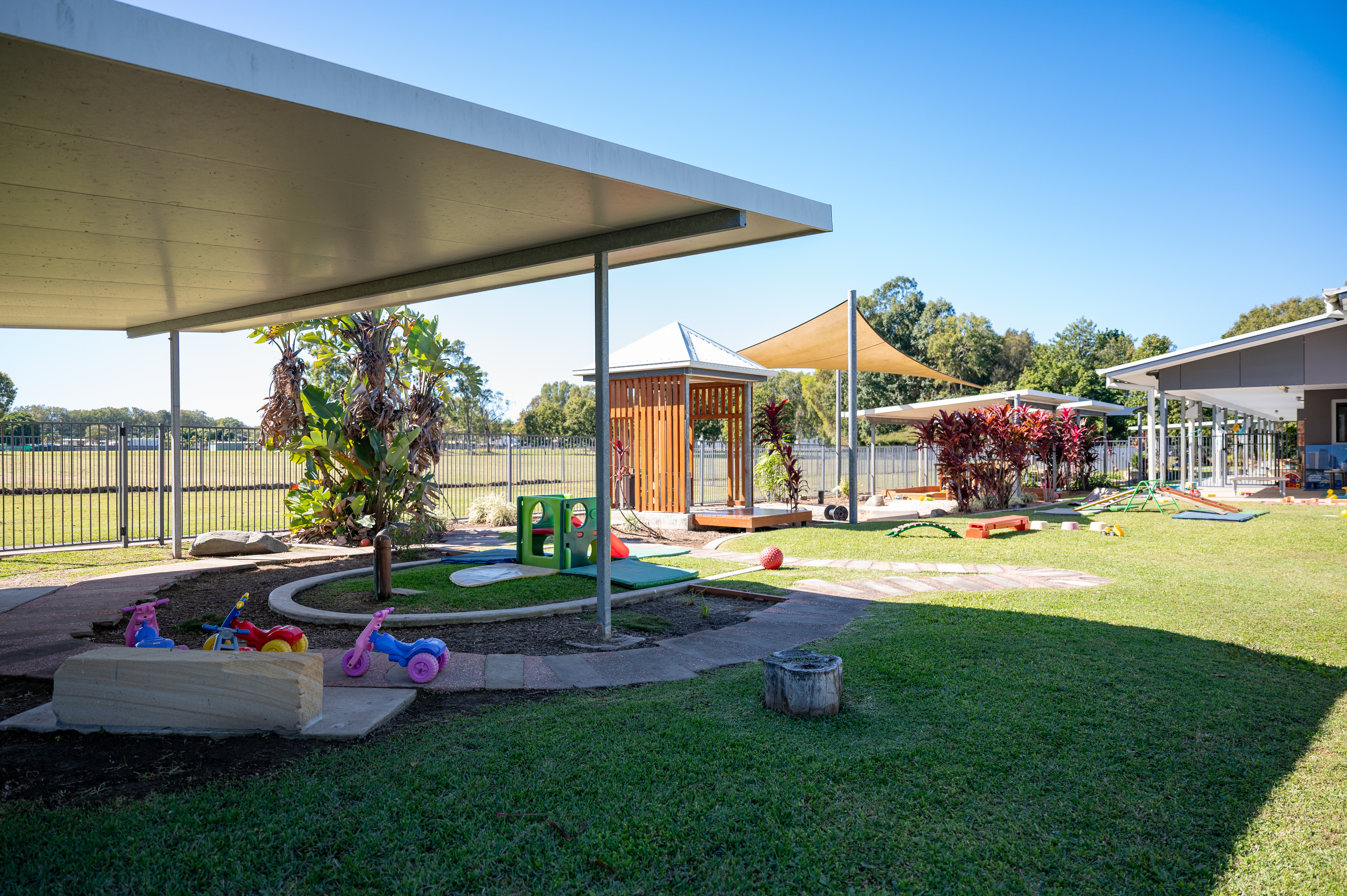 Outdoor area showing shaded areas