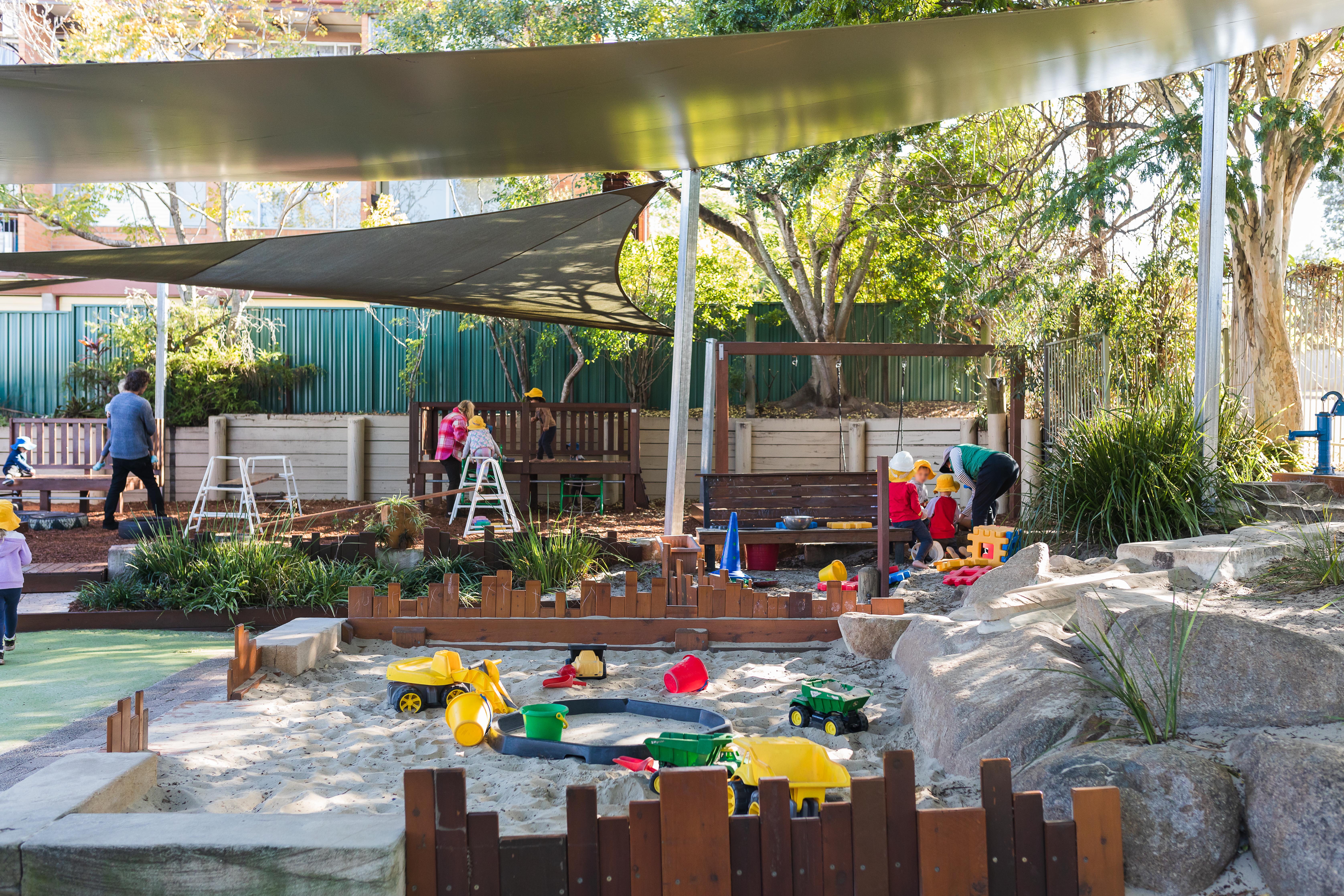large outdoor playground and sandpit
