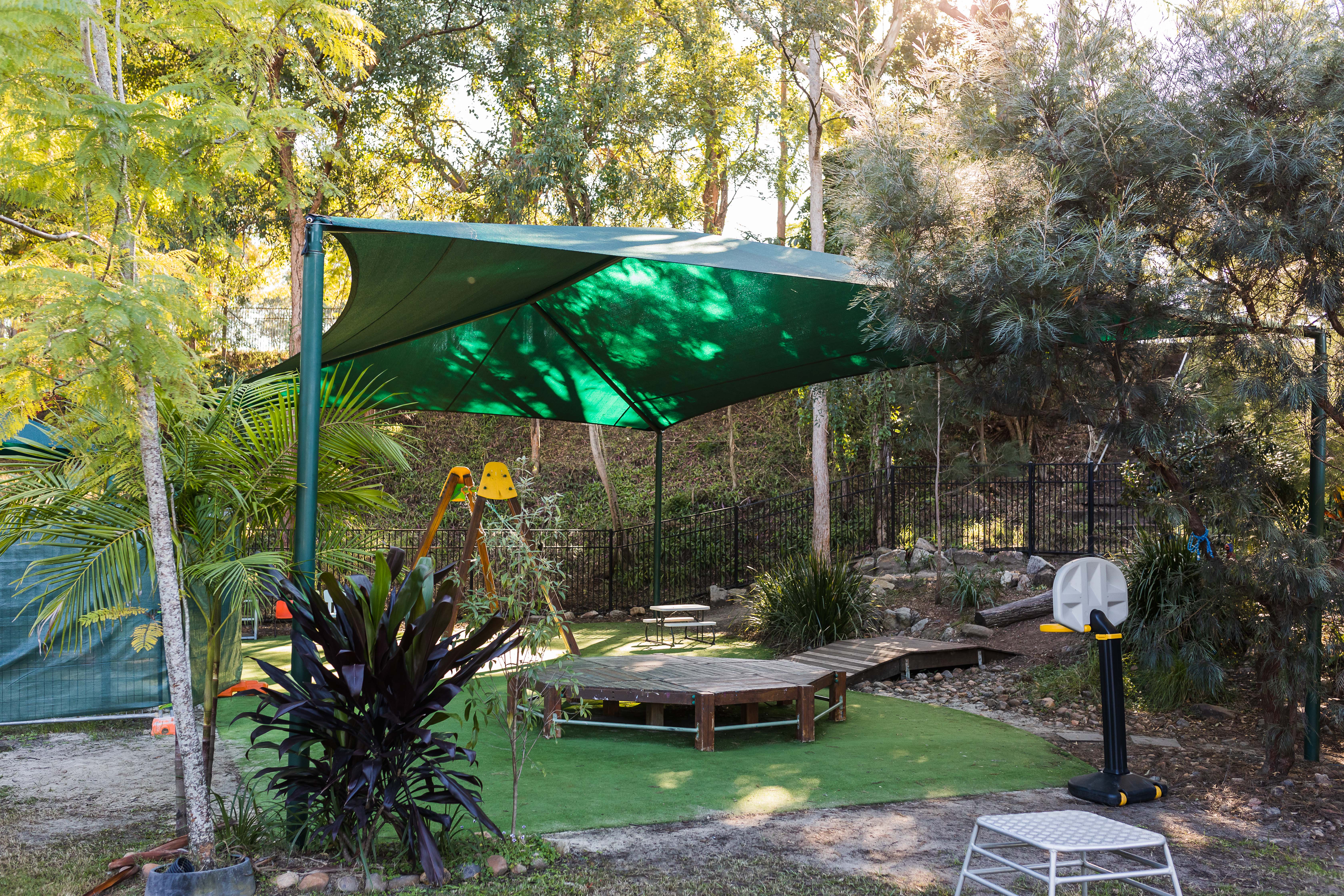 large outdoor area with playground