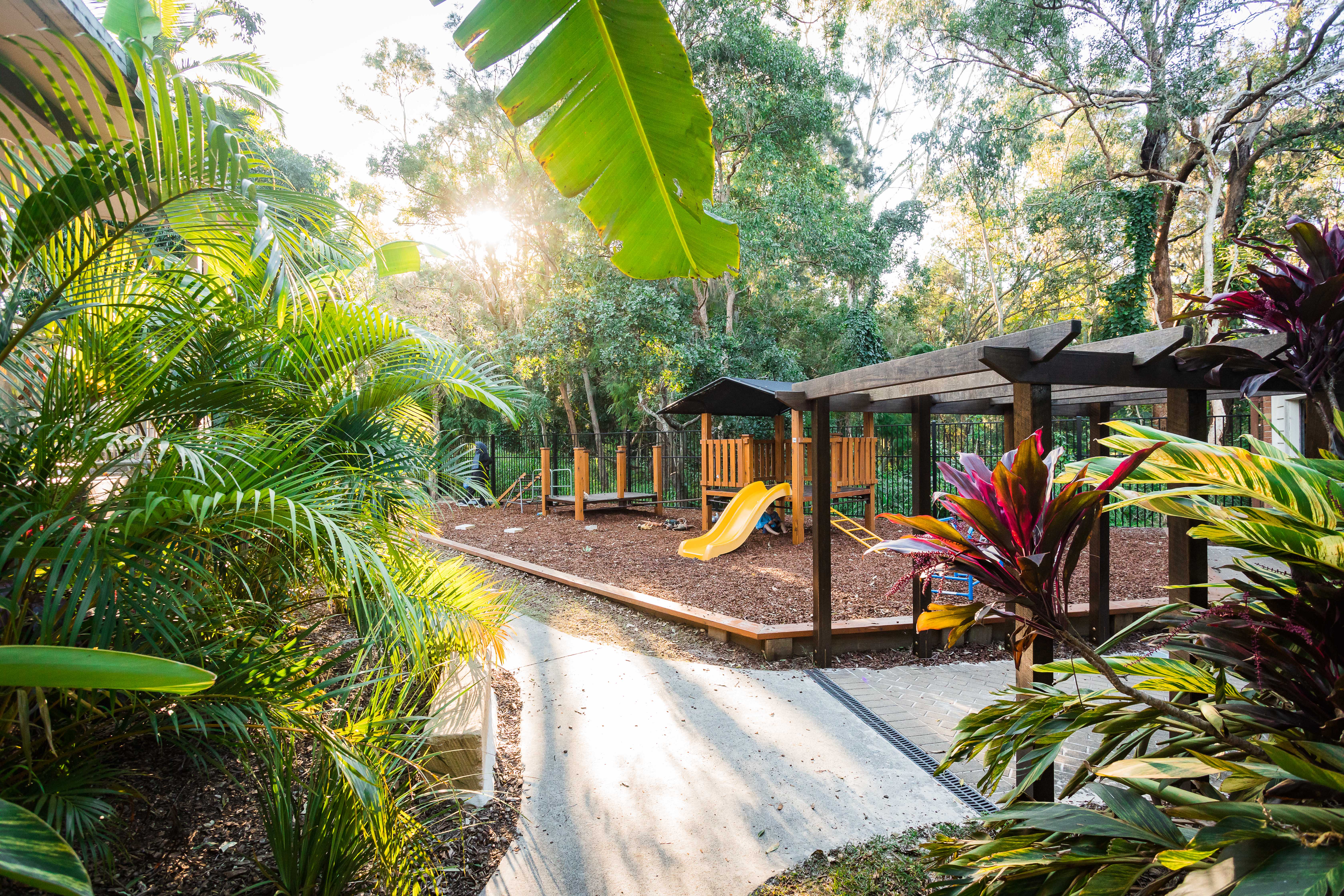 Large outdoor playground and garden