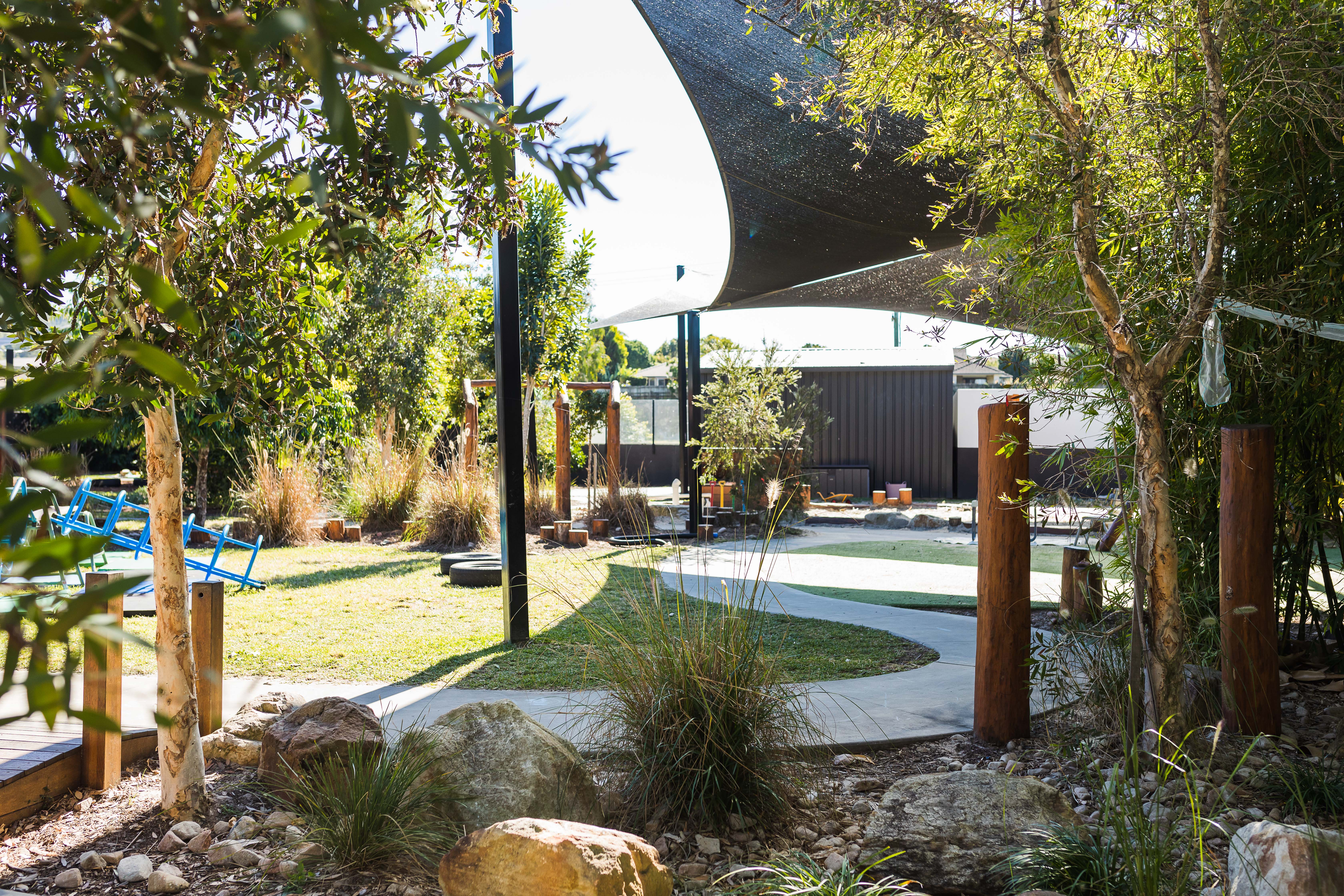 large playground area and gardens