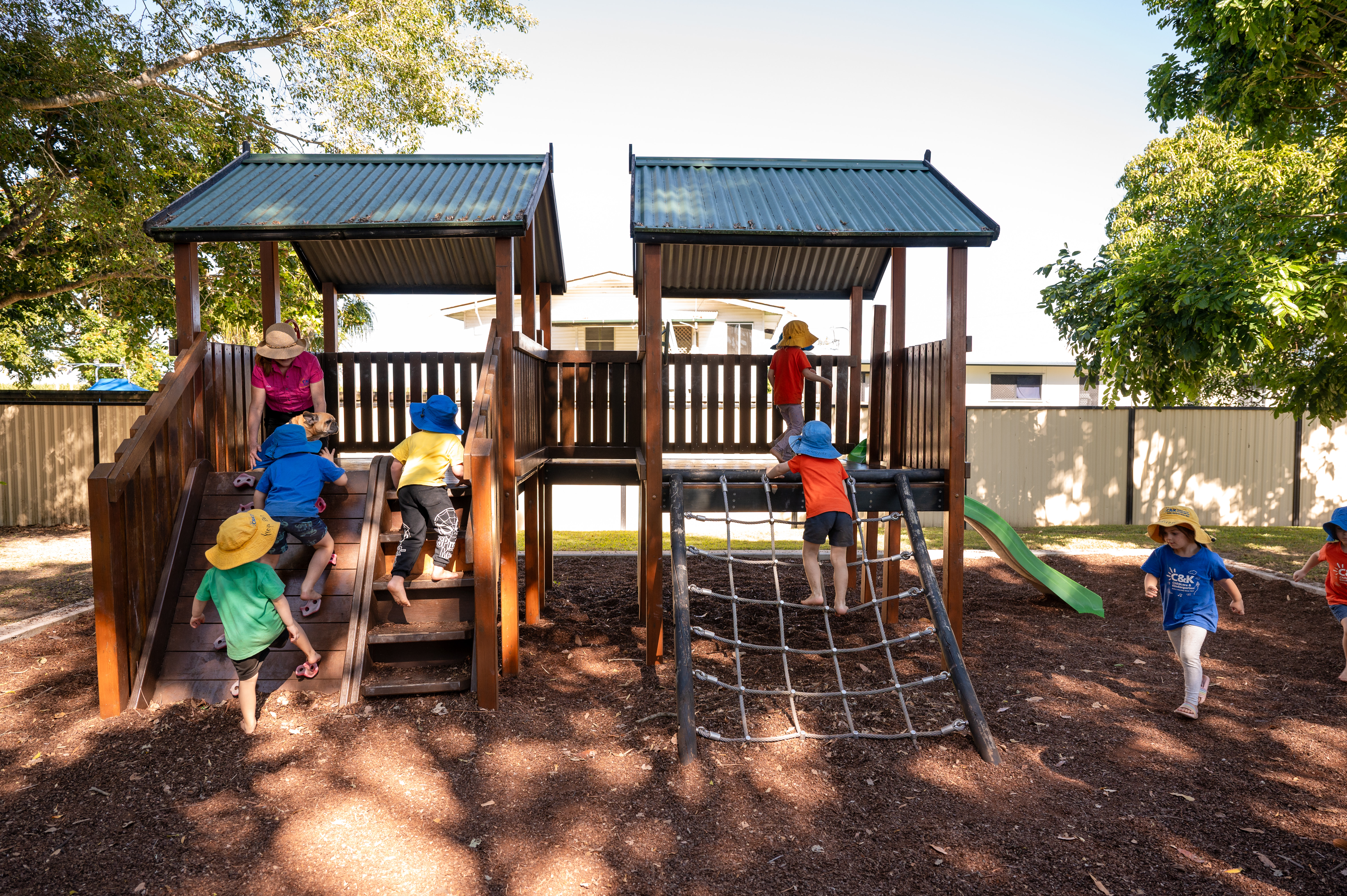 Children playing on playground