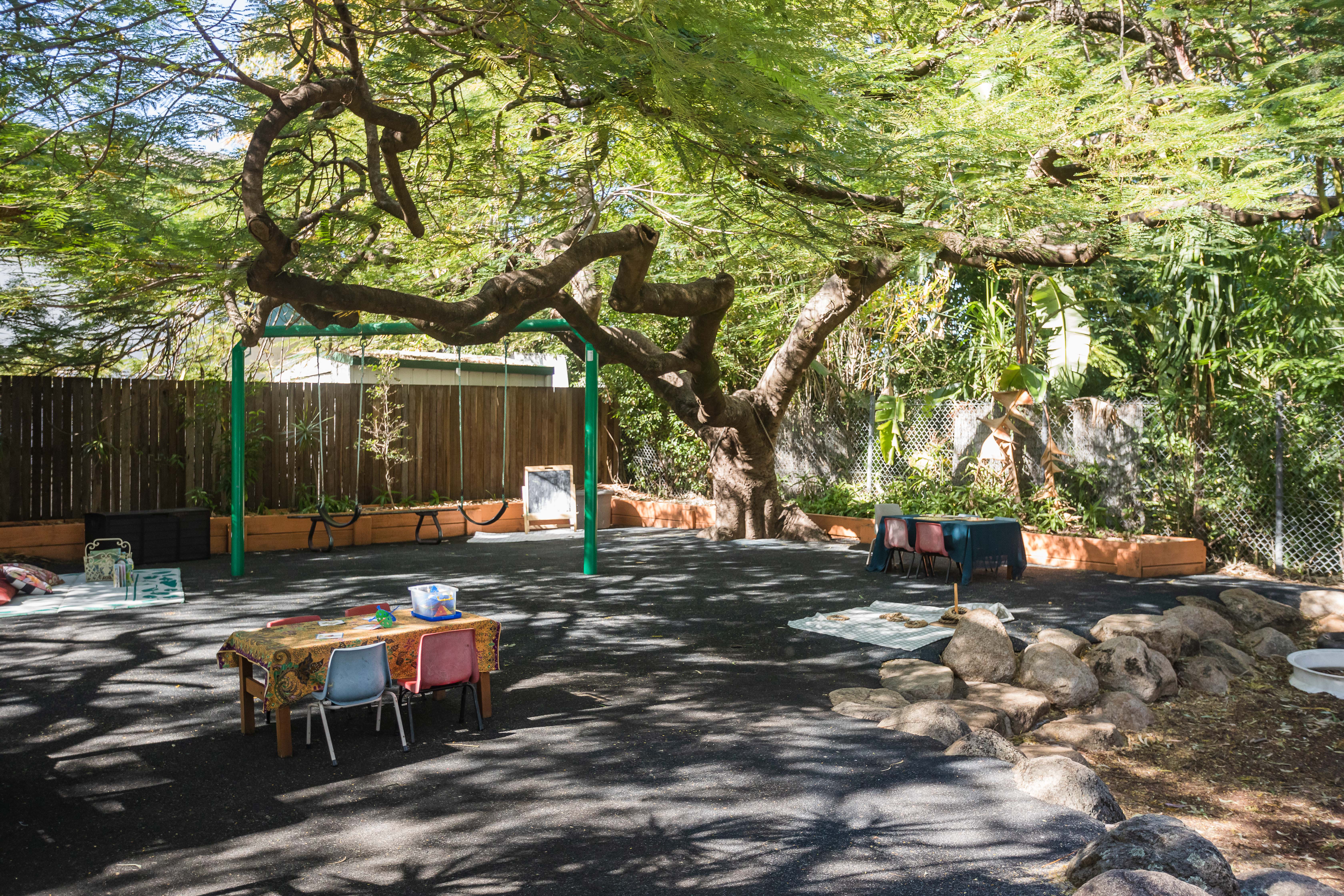 large garden and outdoor area
