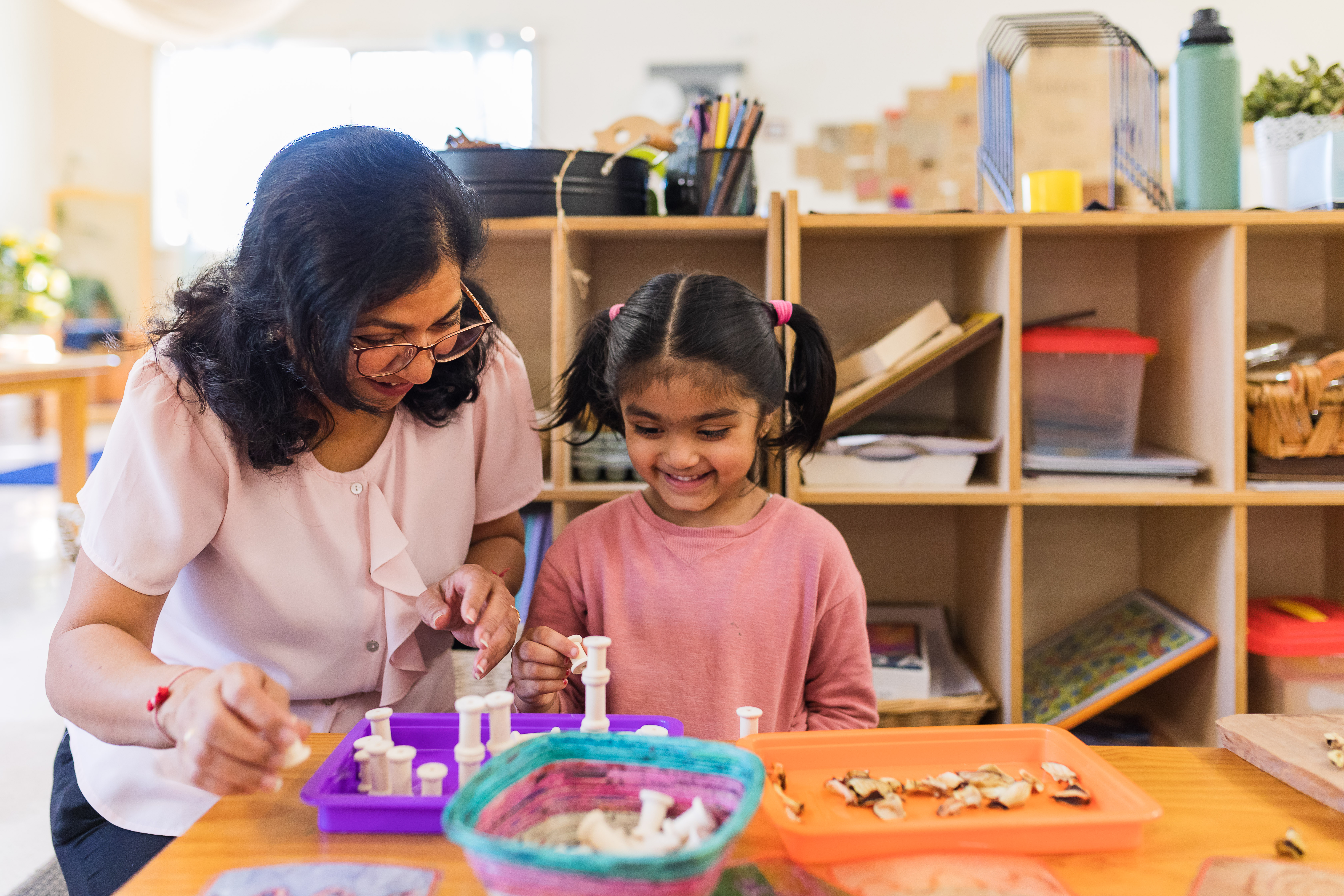 Educator and child