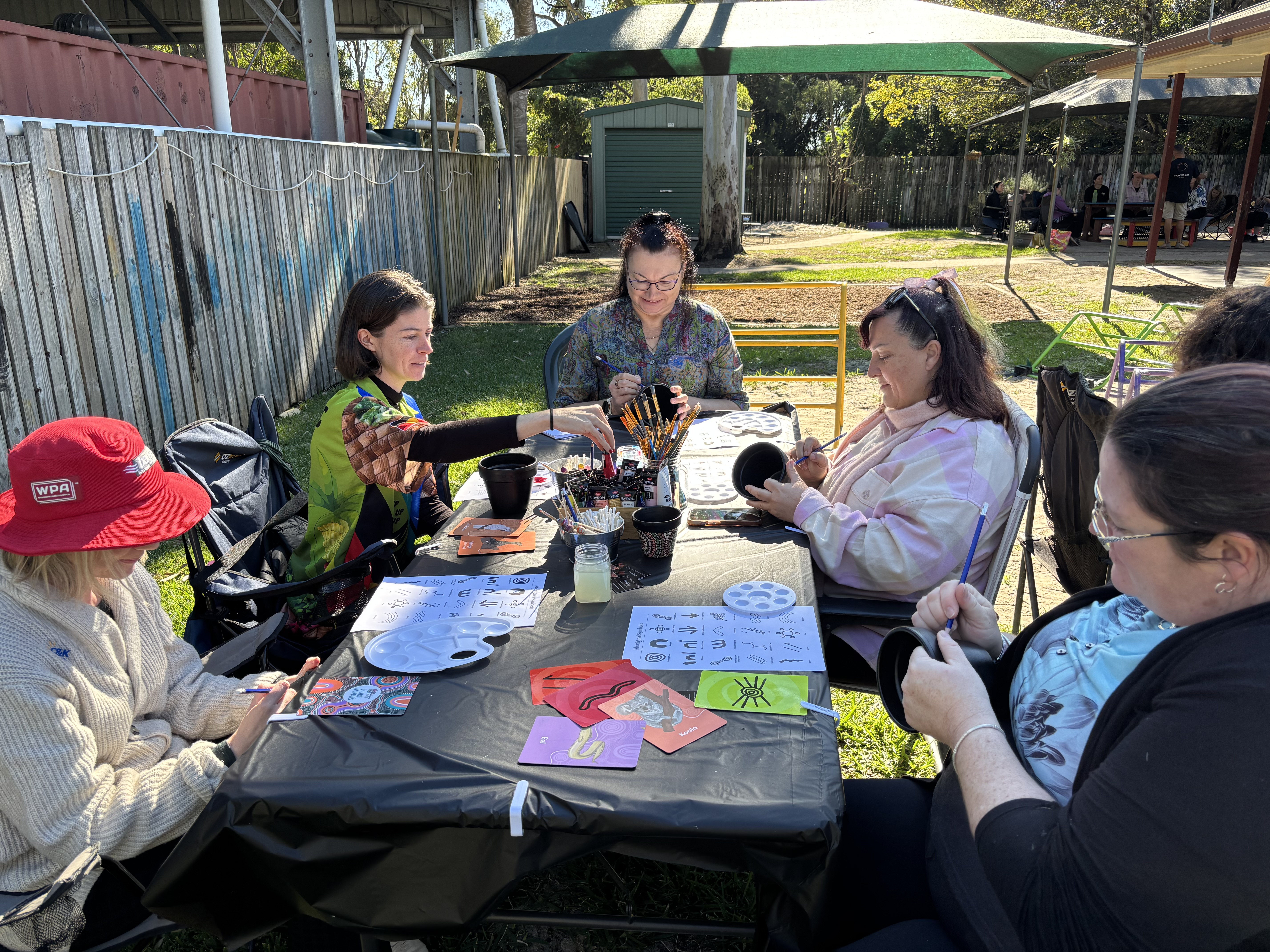 Educators creating with Deadly Dot Pots