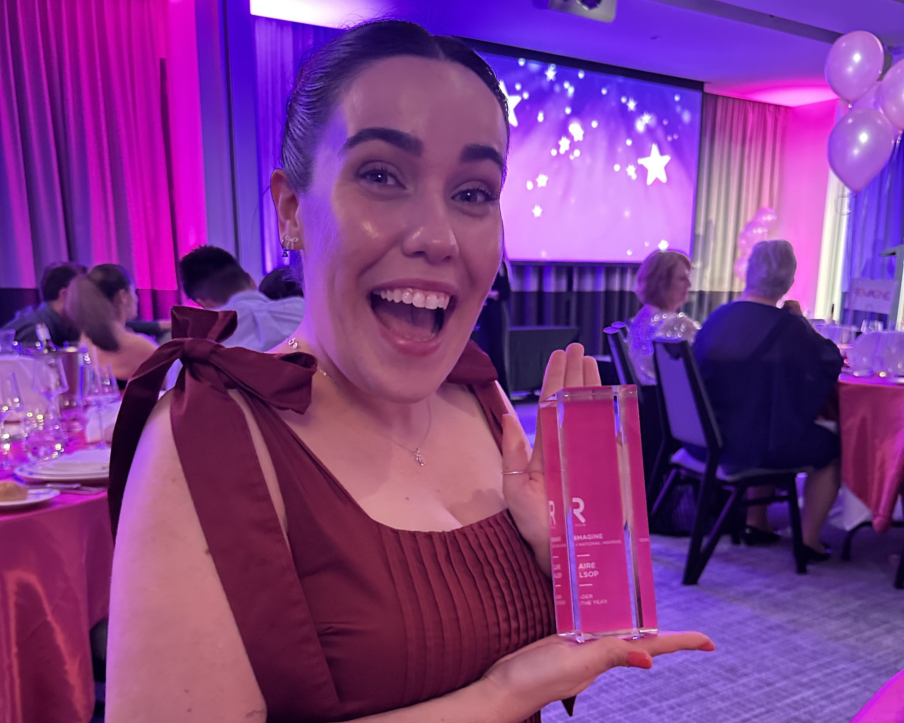 Claire Allsop with her award