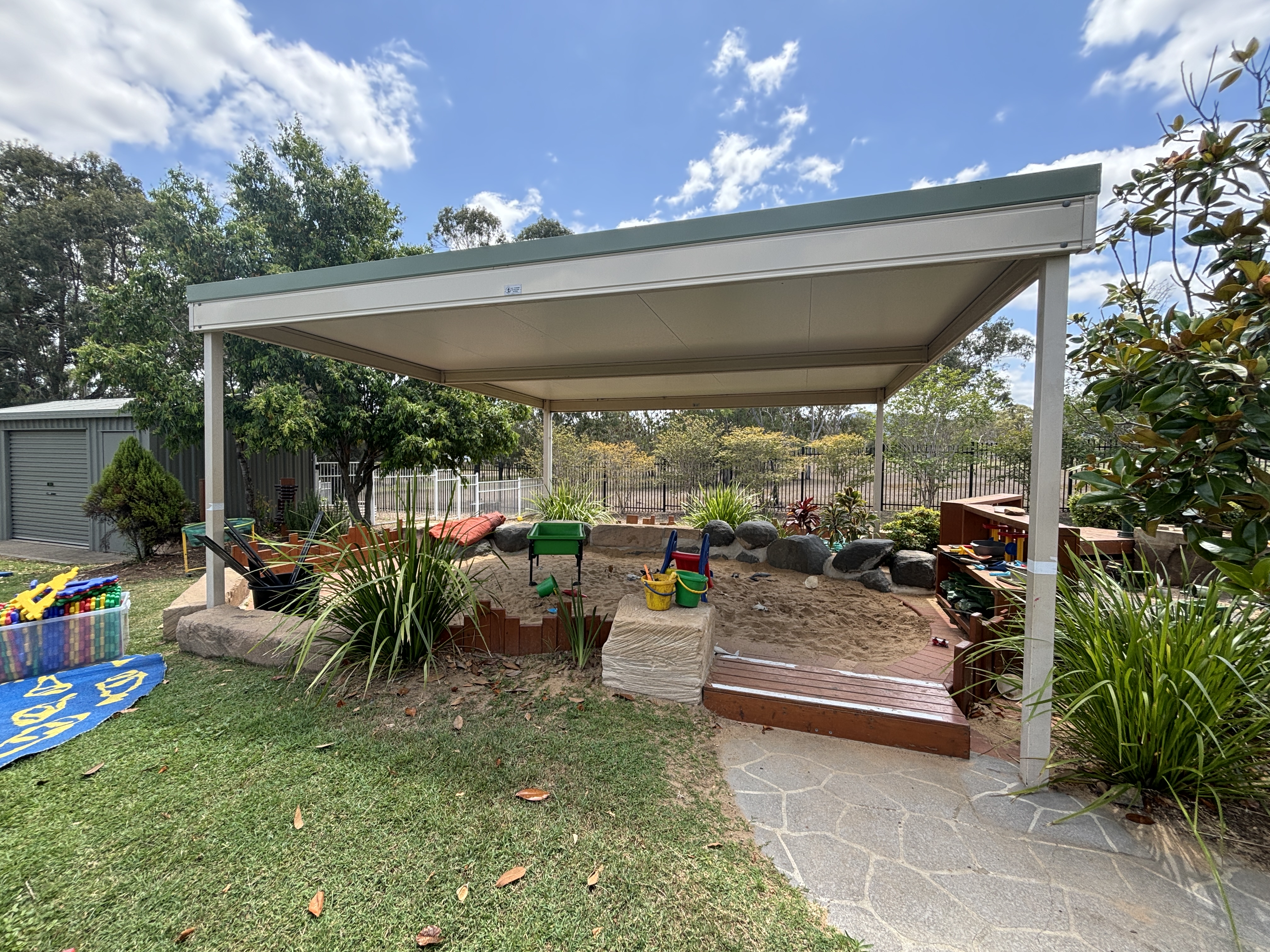 Large sandpit outdoor area