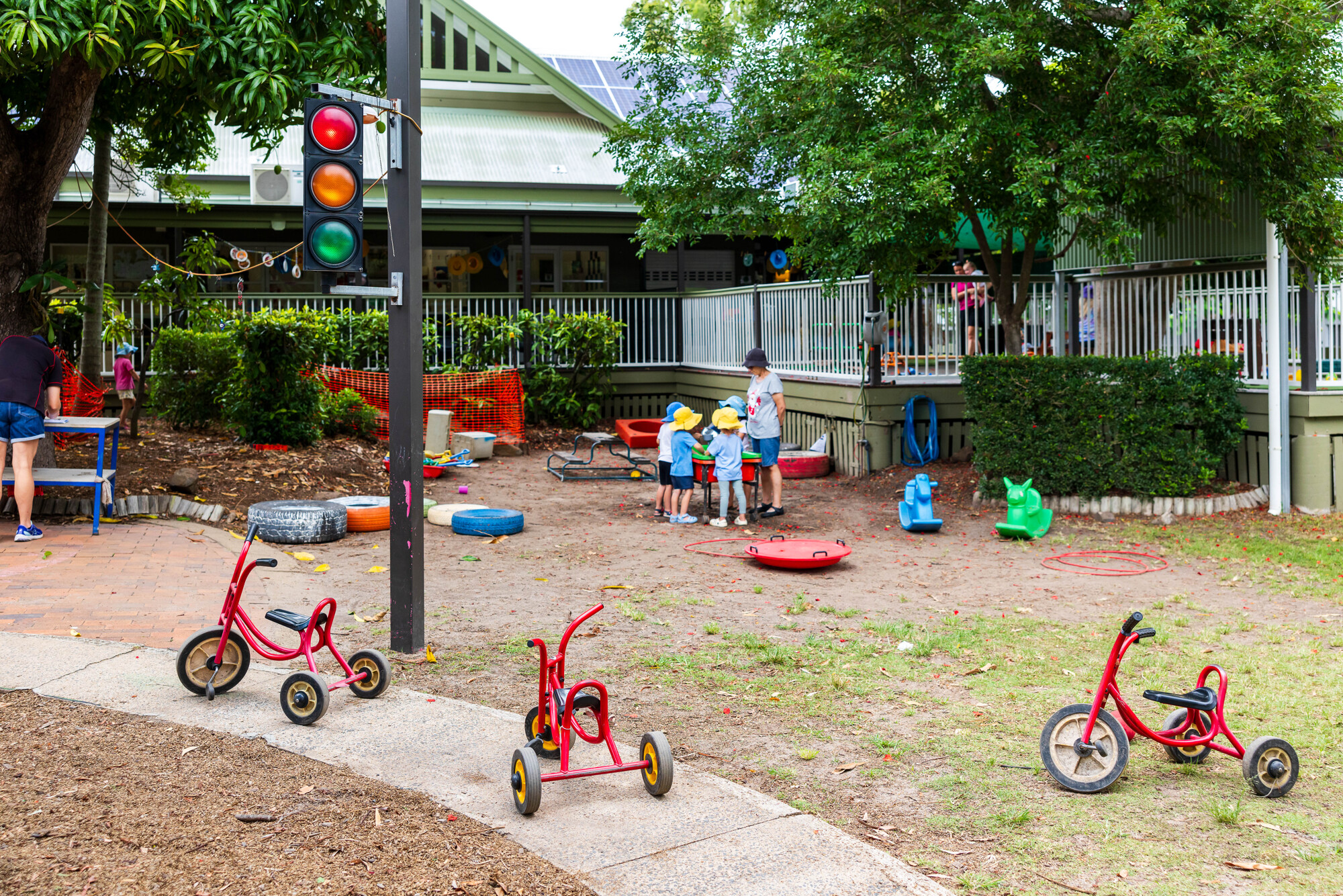 Outdoor space at walker street childcare centre