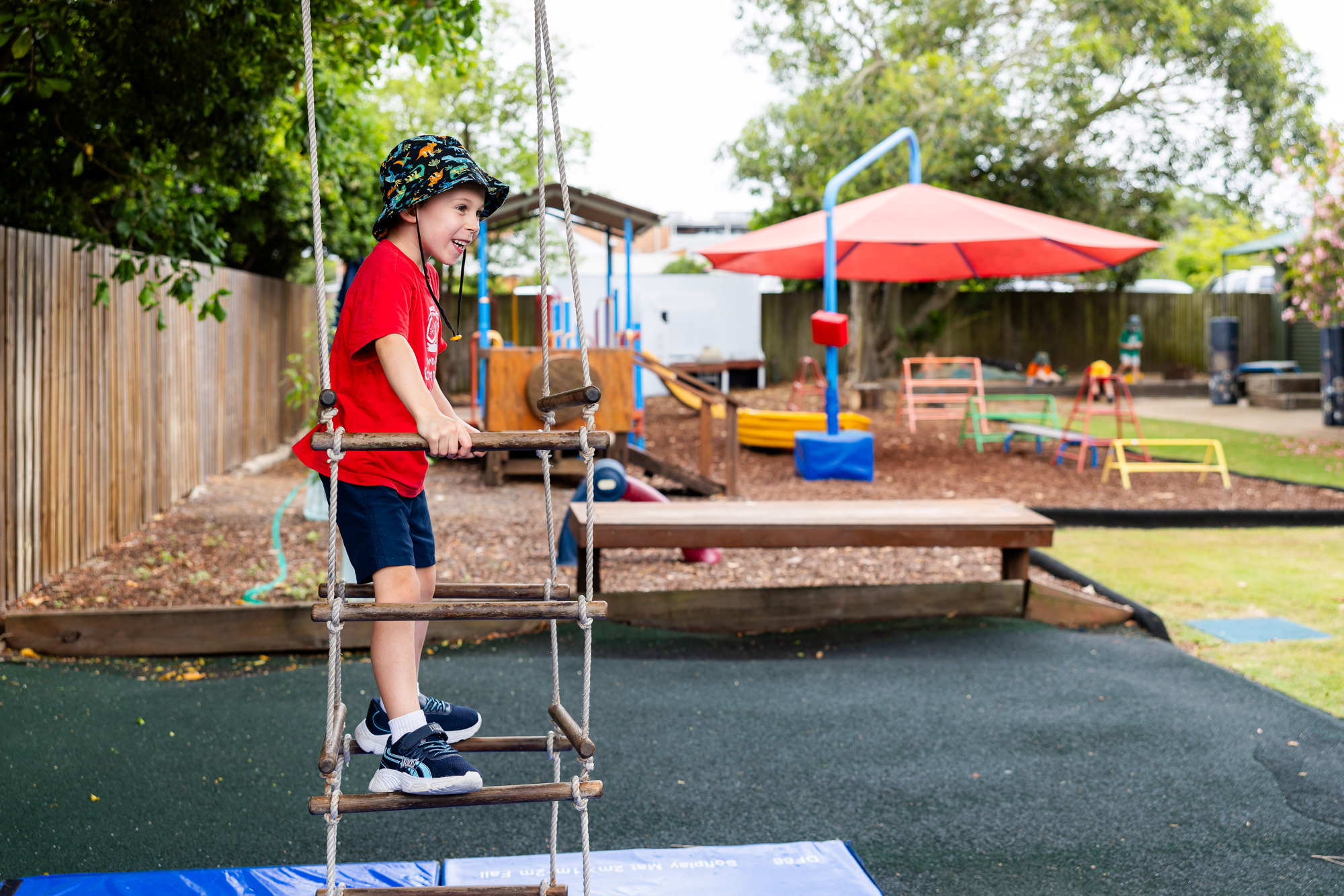 child on climbing activity