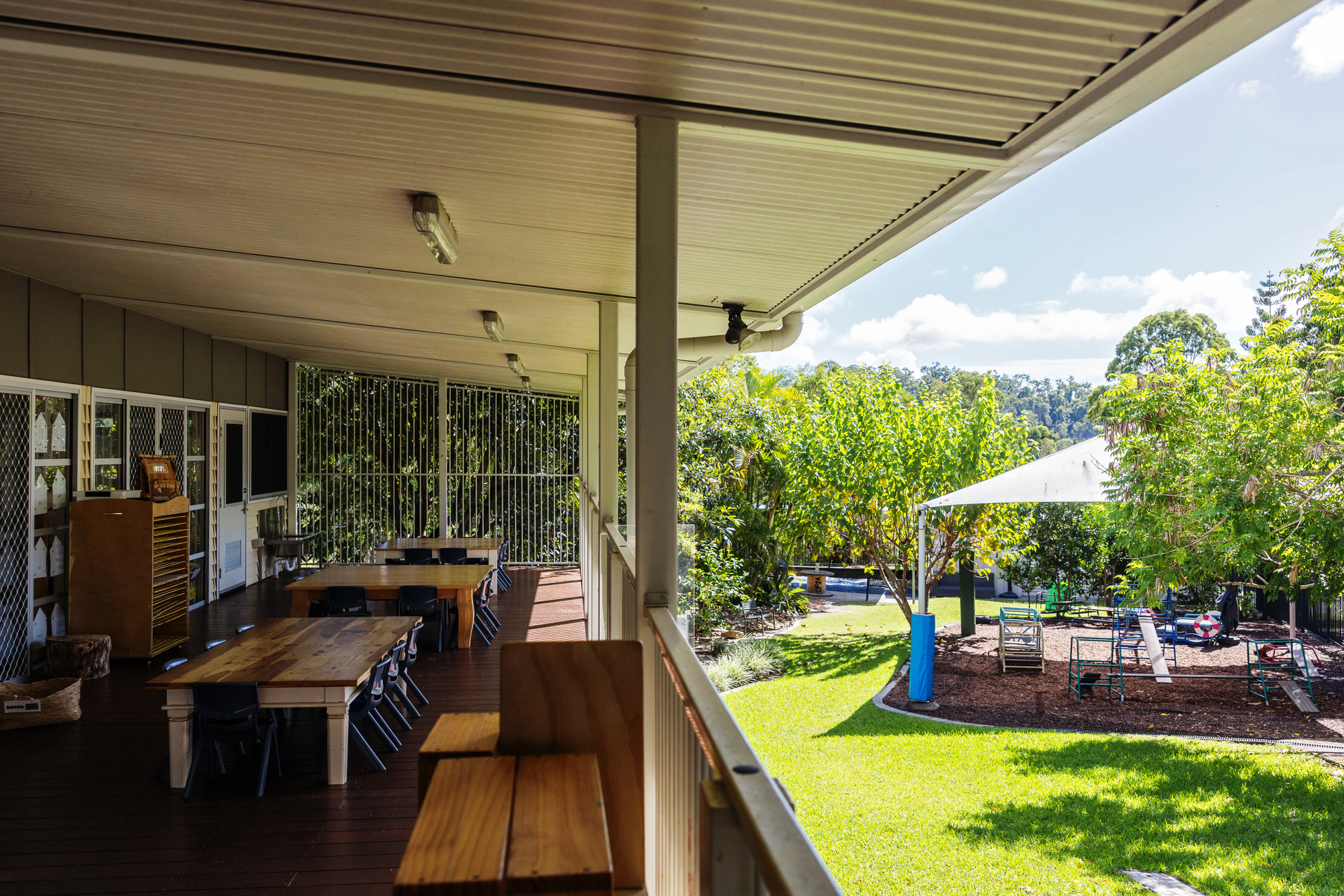C&K Highland Reserve verandah and playground
