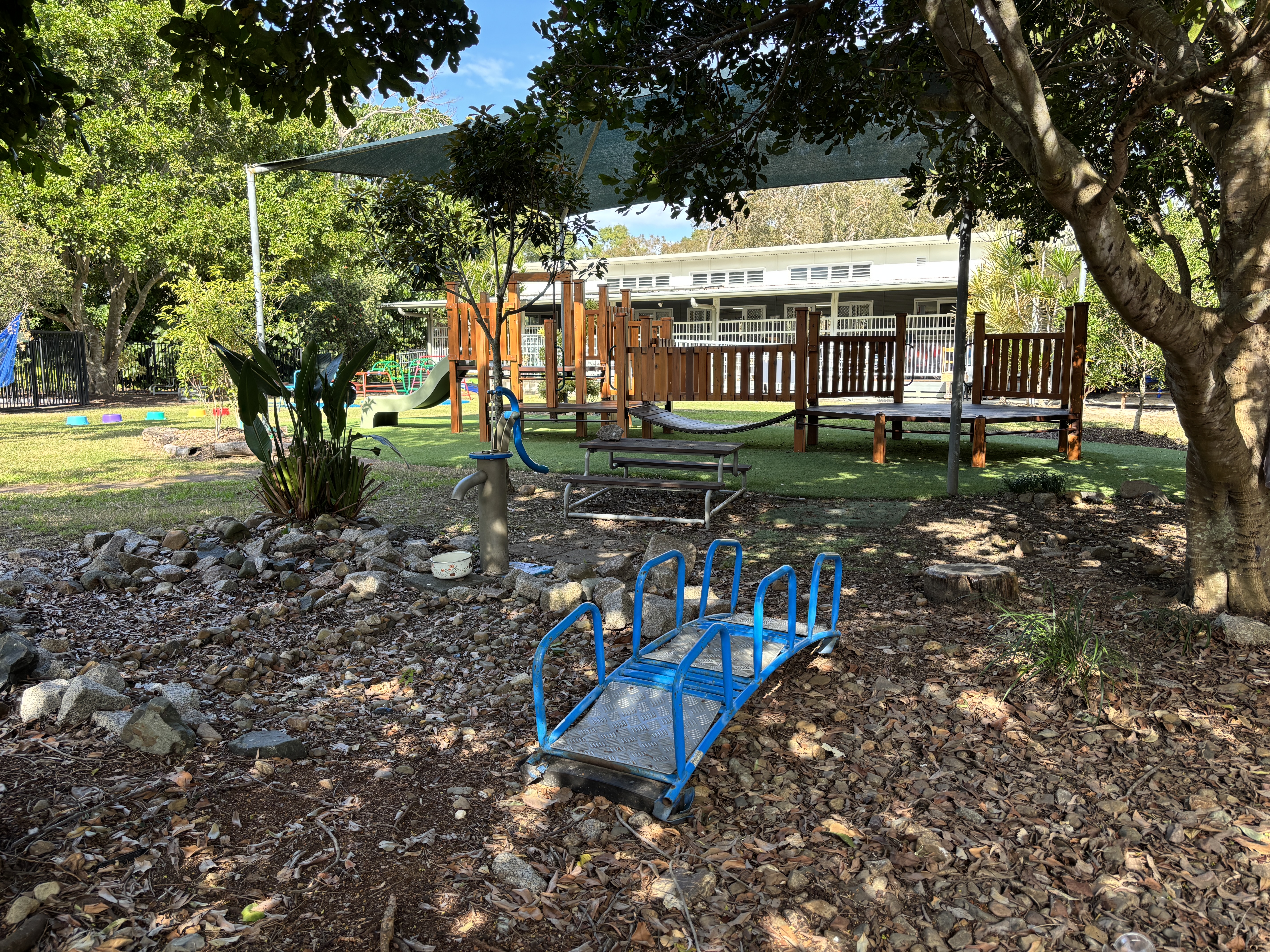 C&K Beachmere - dry creek bed and playground