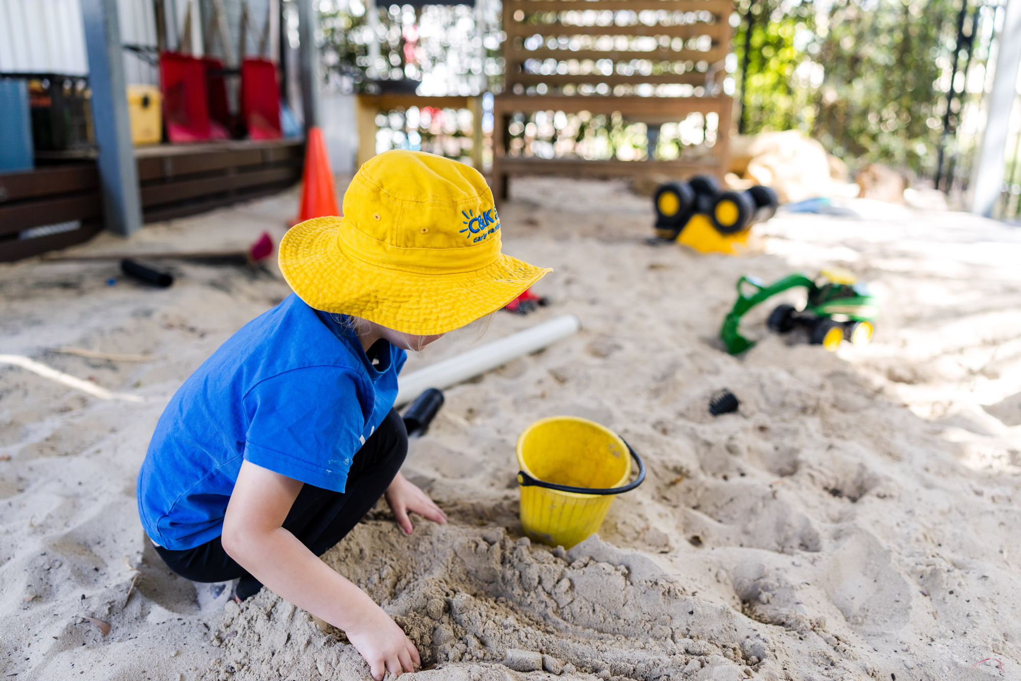 C&K Beachmere - child playing in the sandpit
