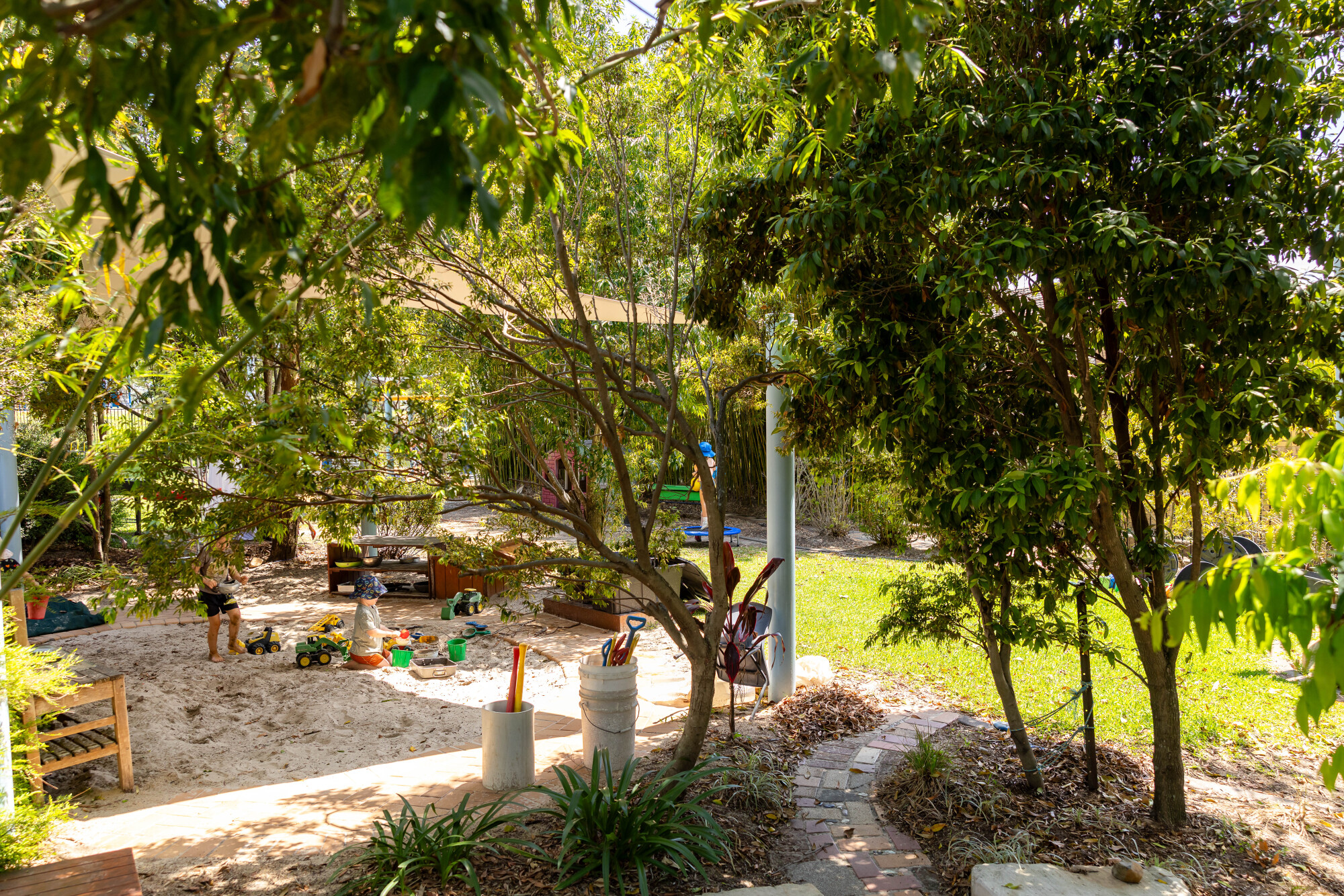 C&K Carindale - outdoor space including the sandpit