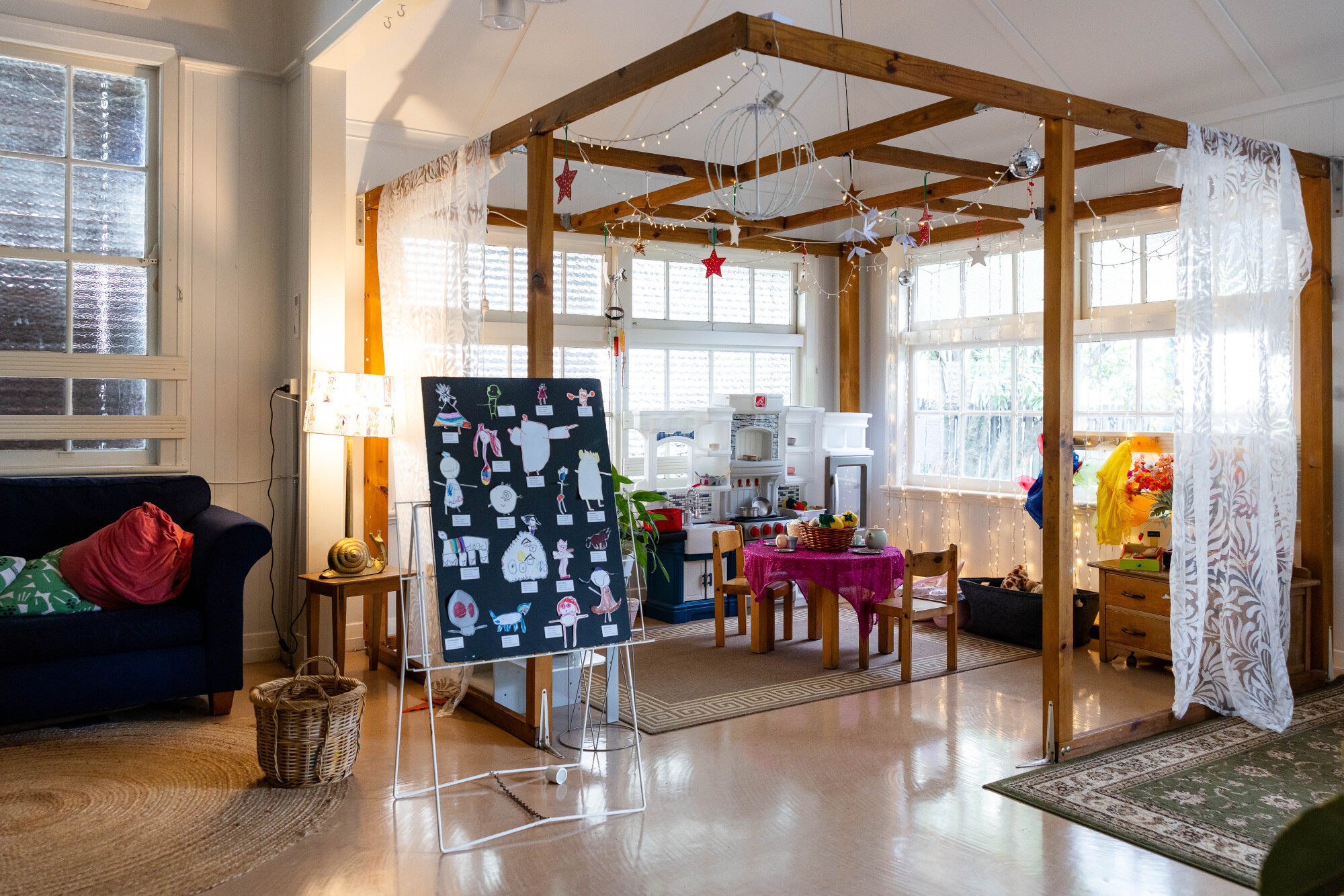 C&K Rosalie - home corner with fairy lights overhead