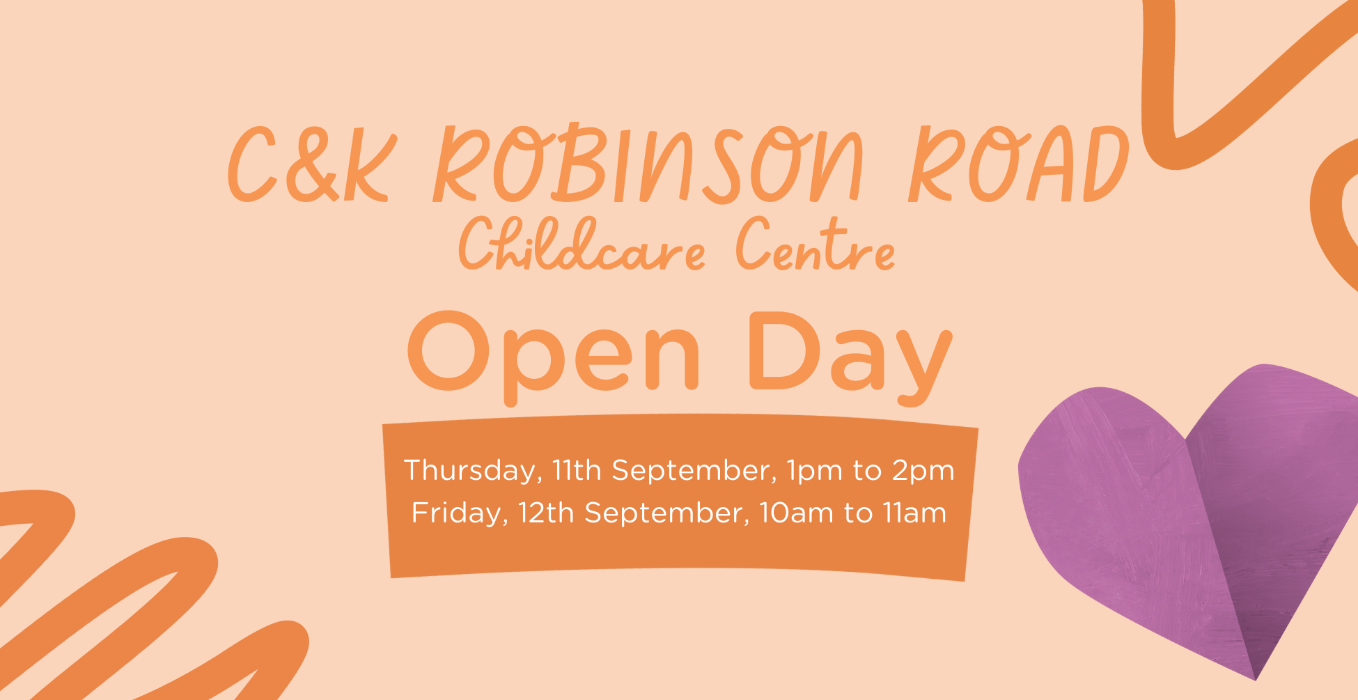 C&K Robinson Road Open Day banner