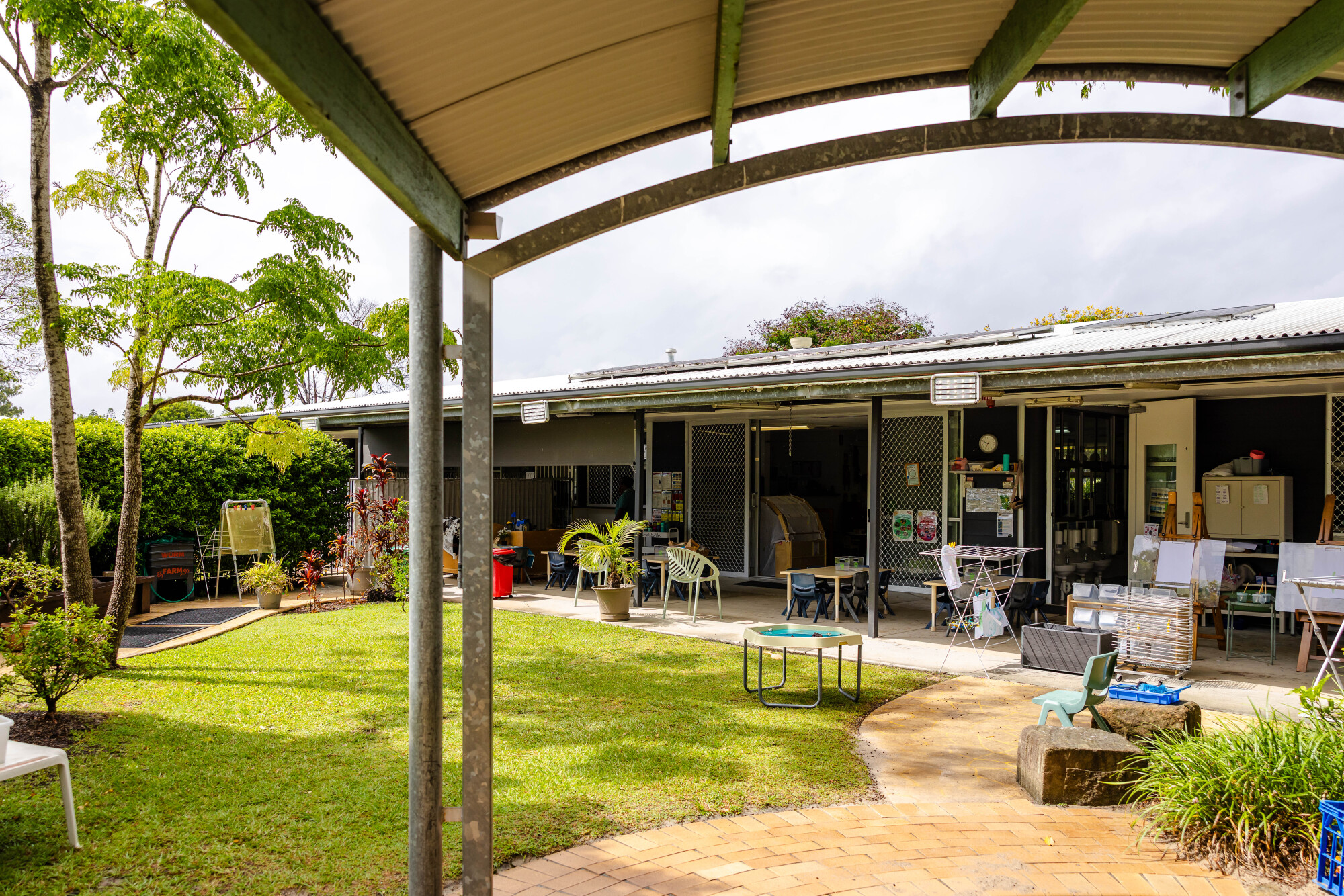 C&K Woodcrest - outdoor yard looking back towards the building