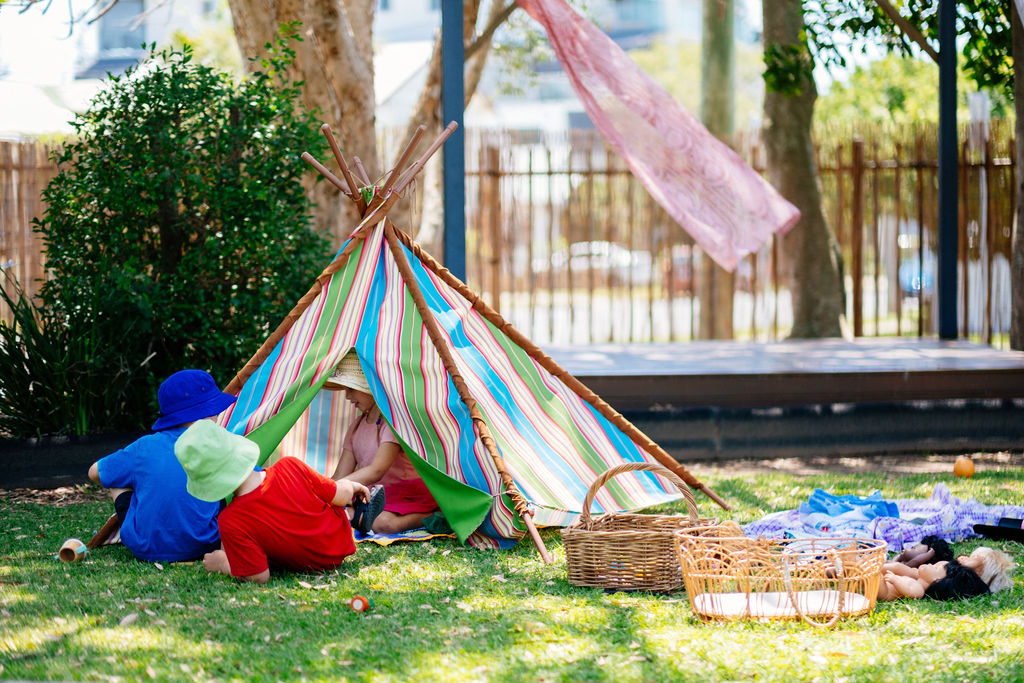 C&K Florence kindy children playing in tent