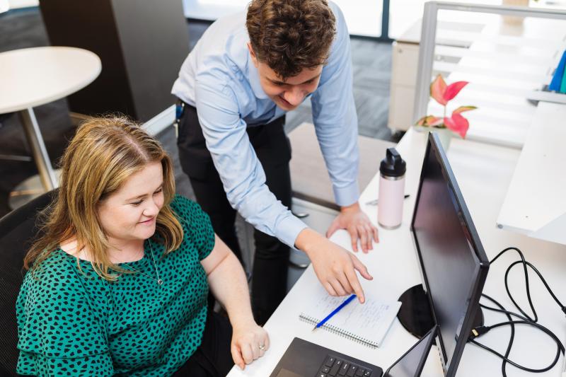 C&K central office employees working in the office